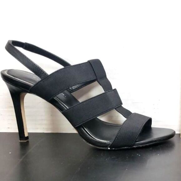 Elie Tahari Ithaca Open Toe Canvas Sandals - Size 38.5 - Picture 1 of 8